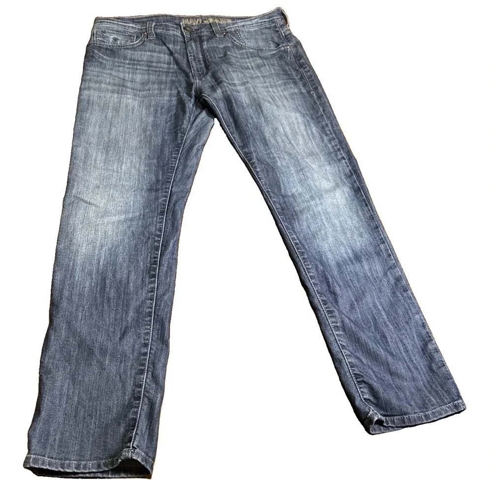 Mavi Jake Jeans Mens 34X30 Regular Rise Slim Leg Blue Stretch Denim